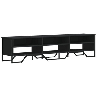 Berkfield Modern Tv Cabinet Black 180X34X41 Cm Engineered Wood - image 1