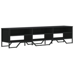 Berkfield Modern Tv Cabinet Black 180X34X41 Cm Engineered Wood - thumbnail 1