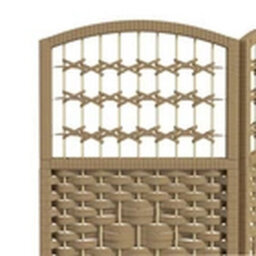 Natural 3 Panel Folding Room Divider Privacy Screen - thumbnail 3