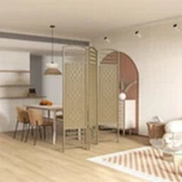 Natural 3 Panel Folding Room Divider Privacy Screen - thumbnail 5