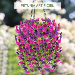Artificial Outdoor Hanging Petunia Flowers, 2 Pieces Faux Petunias, Hanging Artificial Flowers, Weather Resistant, Uv Resistant - thumbnail 6