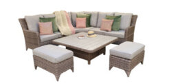 Signature Weave Sarah Wicker Corner Sofa Lifting Dining Table Bench Furniture - thumbnail 4