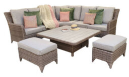 Signature Weave Sarah Wicker Corner Sofa Lifting Dining Table Bench Furniture - thumbnail 5