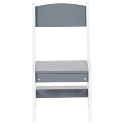 Brightnest Kids 2-Seater Table Set With 2 Chairs And Storage Boxes, White And Grey Mdf - Wyld And Coco - thumbnail 9
