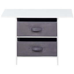 Brightnest Kids 2-Seater Table Set With 2 Chairs And Storage Boxes, White And Grey Mdf - Wyld And Coco - thumbnail 6