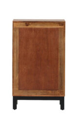 Buttercup Farm Parquet Tall Slim Sideboard - Mango Wood/iron - L30 X W54 X H90 Cm - Pp Finish - thumbnail 4