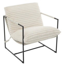 Ergonomic Occasional Chair Or Living Room Bedroom Balcony (W)79Cm (D)78Cm (H)96Cm - Beige - thumbnail 2