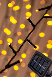 Christmas Tree World 100 Led Solar Powered String Lights - Yellow