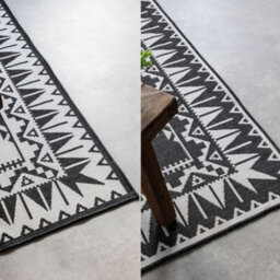 The Rugs Dynamic Reversible Indoor & Outdoor Rug Polypropylene Oriental Rug In Black - thumbnail 5