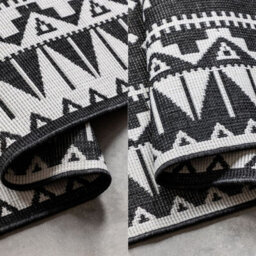 The Rugs Dynamic Reversible Indoor & Outdoor Rug Polypropylene Oriental Rug In Black - thumbnail 4