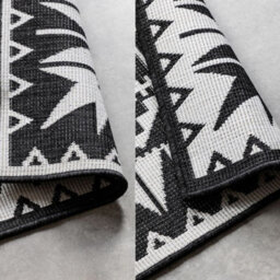 The Rugs Dynamic Reversible Indoor & Outdoor Rug Polypropylene Oriental Rug In Black - thumbnail 3