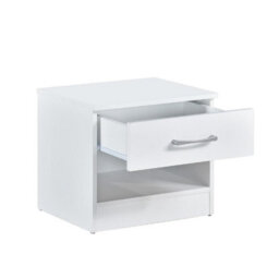 Highbury White 4 Piece Bedroom Set (Wardrobe, Chest And Bedsides) - thumbnail 3