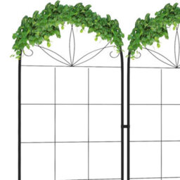 Outsunny Set Of 2 Metal Trellis For Climbing Plants, Grid Design, 50 X 180Cm - thumbnail 7