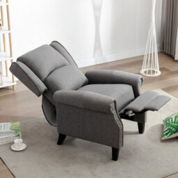 More4Homes Charlotte Modern Fabric Pushback Recliner Armchair Sofa Accent Chair Reclining (Grey) - thumbnail 8