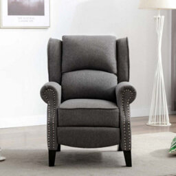 More4Homes Charlotte Modern Fabric Pushback Recliner Armchair Sofa Accent Chair Reclining (Grey) - thumbnail 7