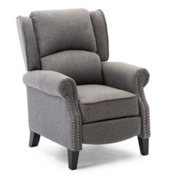 More4Homes Charlotte Modern Fabric Pushback Recliner Armchair Sofa Accent Chair Reclining (Grey) - thumbnail 2