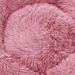 Living And Home Pink Calming Round Donut Plush Dog Cuddler Bed 70Cm Dia X 20Cm H - thumbnail 4