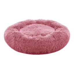 Living And Home Pink Calming Round Donut Plush Dog Cuddler Bed 70Cm Dia X 20Cm H - thumbnail 3