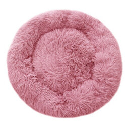 Living And Home Pink Calming Round Donut Plush Dog Cuddler Bed 70Cm Dia X 20Cm H - thumbnail 2
