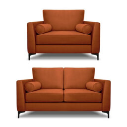 Modern Home Zara 2 Seater And Lovechair Set Marmalade - thumbnail 1