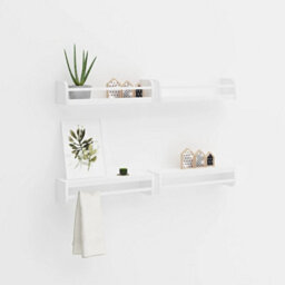 Set 4 Floating Shelves Wood Wall Mounted Shelf - thumbnail 5