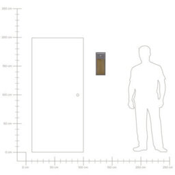 Beliani Outdoor Led Wall Light 40Cm Grey Iron Glass Retro Design Warm White With Motion Sensor - thumbnail 7
