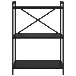 Berkfield Bookcase Black Oak 60 X 30 X 83 Cm Engineered Wood - thumbnail 5