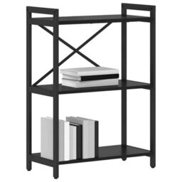 Berkfield Bookcase Black Oak 60 X 30 X 83 Cm Engineered Wood - thumbnail 3
