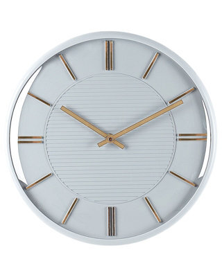 Wyld And Coco Glam Design Wall Clock Grey, 34 Cm Diameter, Unnumbered Dial - image 1