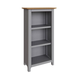 Fwstyle 3 Tier Bookcase Storage Rack Shelving Unit Ready Assembled Dove Grey & Oak (H) 82 (W) 45 (D) 23Cm - thumbnail 5
