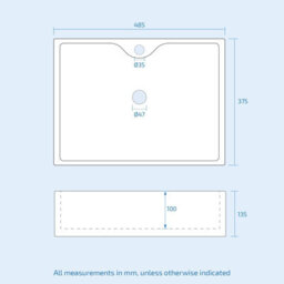 Nes Home White 800mm Vanity Cabinet And Rectangle Counter Top Basin Sink Unit - thumbnail 8
