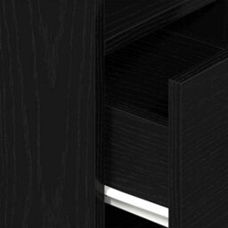 Walplus Bedside Cabinet With Drawer Black 25X31X66 Cm - thumbnail 8
