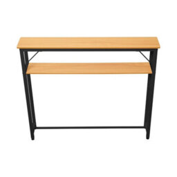 2 Tiers Pear Wood Color Console Table Sofa Table Hallway Table Entryway Display - thumbnail 5