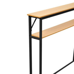 2 Tiers Pear Wood Color Console Table Sofa Table Hallway Table Entryway Display - thumbnail 4