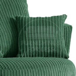 Furnishings For Less UK Luxor Jumbo Cord Green Fabric Single Seater 360 Degree Swivel Chair Sofa Accessory - thumbnail 2