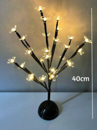 Spot On Dealz 24 Led Mini Blossom Tree Indoor Decorations Tree Lights With Metal Flat Base Garden Ornaments For Xmas Outdoor Warm White G-0181 - thumbnail 3