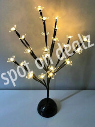 Spot On Dealz 24 Led Mini Blossom Tree Indoor Decorations Tree Lights With Metal Flat Base Garden Ornaments For Xmas Outdoor Warm White G-0181 - thumbnail 2