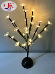 Spot On Dealz 24 Led Mini Blossom Tree Indoor Decorations Tree Lights With Metal Flat Base Garden Ornaments For Xmas Outdoor Warm White G-0181 - thumbnail 5