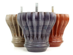 L&F Set Of 4 Replacement Furniture Bun Feet Antique Mahogany Turned Wooden Legs 110mm High M8 (8mm) - thumbnail 8