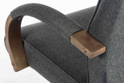 Teknik Grayson Executive Chair In Grey Fabric With Driftwood Arms And Base - thumbnail 5
