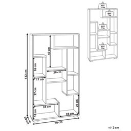 Beliani Shelving Unit Alma 122 Cm White - thumbnail 3