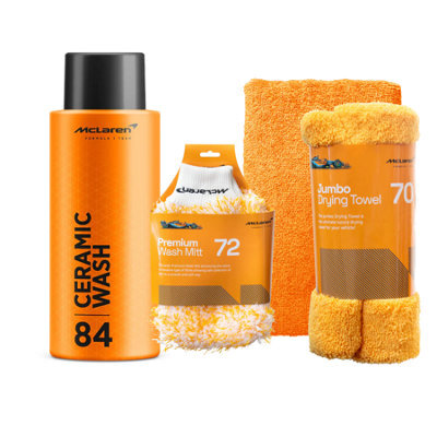 Mclaren Ceramic Wash 500Ml+Wash Mitt+Luxury Micro Fiber Towel+Jumbo Drying Towel - image 1