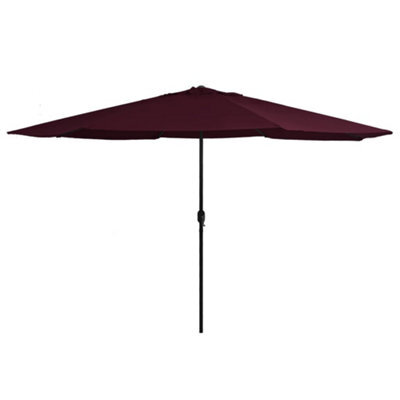 Berkfield Outdoor Parasol With Metal Pole 400 Cm Bordeaux Red - image 1