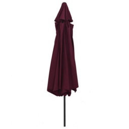 Berkfield Outdoor Parasol With Metal Pole 400 Cm Bordeaux Red - thumbnail 4