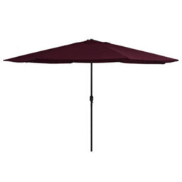 Berkfield Outdoor Parasol With Metal Pole 400 Cm Bordeaux Red
