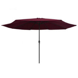 Berkfield Outdoor Parasol With Metal Pole 400 Cm Bordeaux Red - thumbnail 2