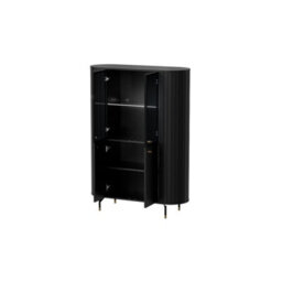 Arte Sophisticated Black Zante 1 Highboard Cabinet 1120mm X 1550mm X 400mm - Elegant Storage Solution - thumbnail 4