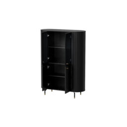Arte Sophisticated Black Zante 1 Highboard Cabinet 1120mm X 1550mm X 400mm - Elegant Storage Solution - thumbnail 2
