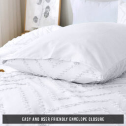 Pamposh Tufted King Size Duvet Cover Sets Double Brushed Microfibre With Zipper Closure Ultrasoft Breathable Kingsize Duvet Cover - thumbnail 6