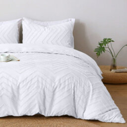 Pamposh Tufted King Size Duvet Cover Sets Double Brushed Microfibre With Zipper Closure Ultrasoft Breathable Kingsize Duvet Cover - thumbnail 2